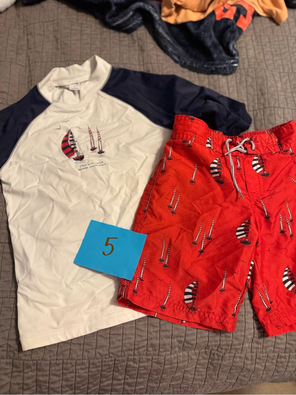 Janie & Jack boys swim outfit size 5